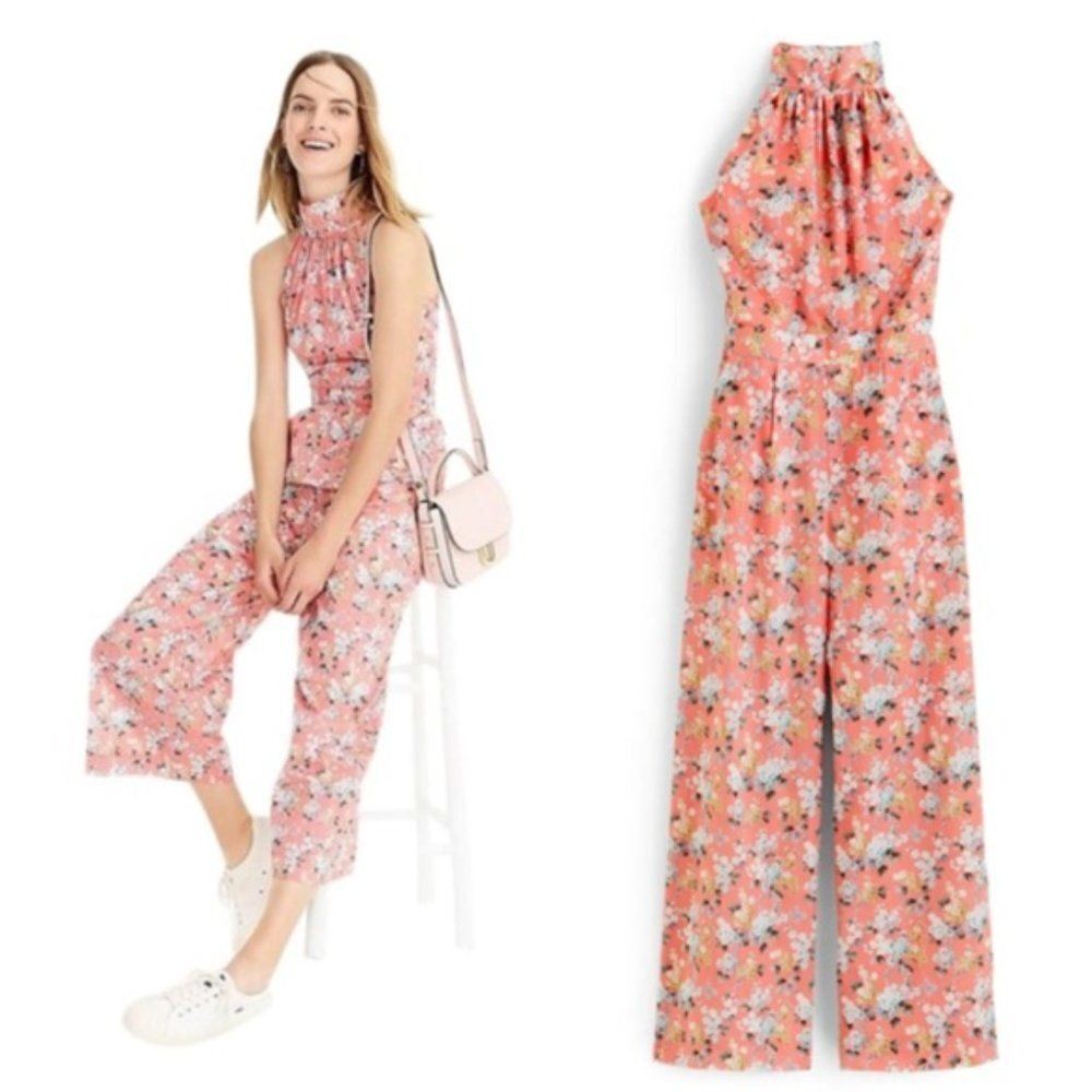 J. Crew Halter Josephine Liberty Floral Jumpsuit